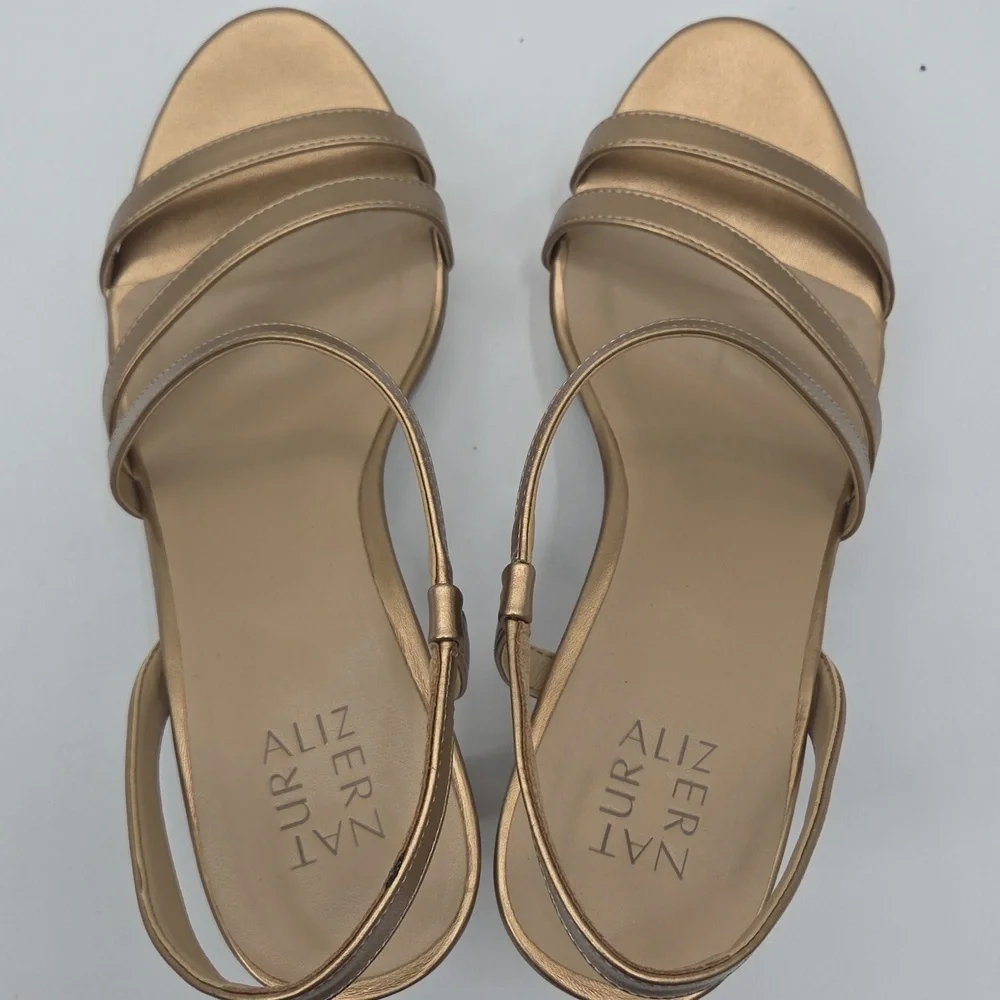 Elegant Naturalizer Bronze Strappy Heels - Picture 14 of 16